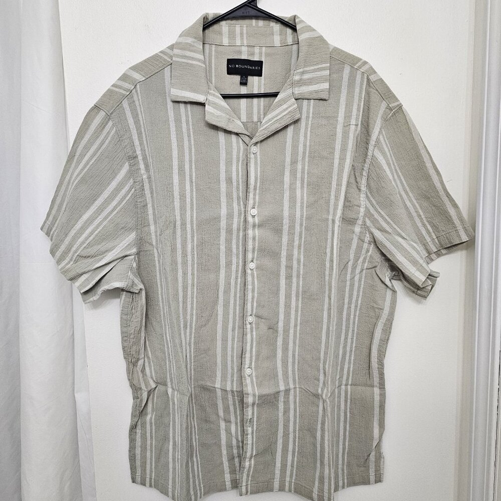 No Boundaries Shirt Mens Short Sleve Summer Shirt Size XL